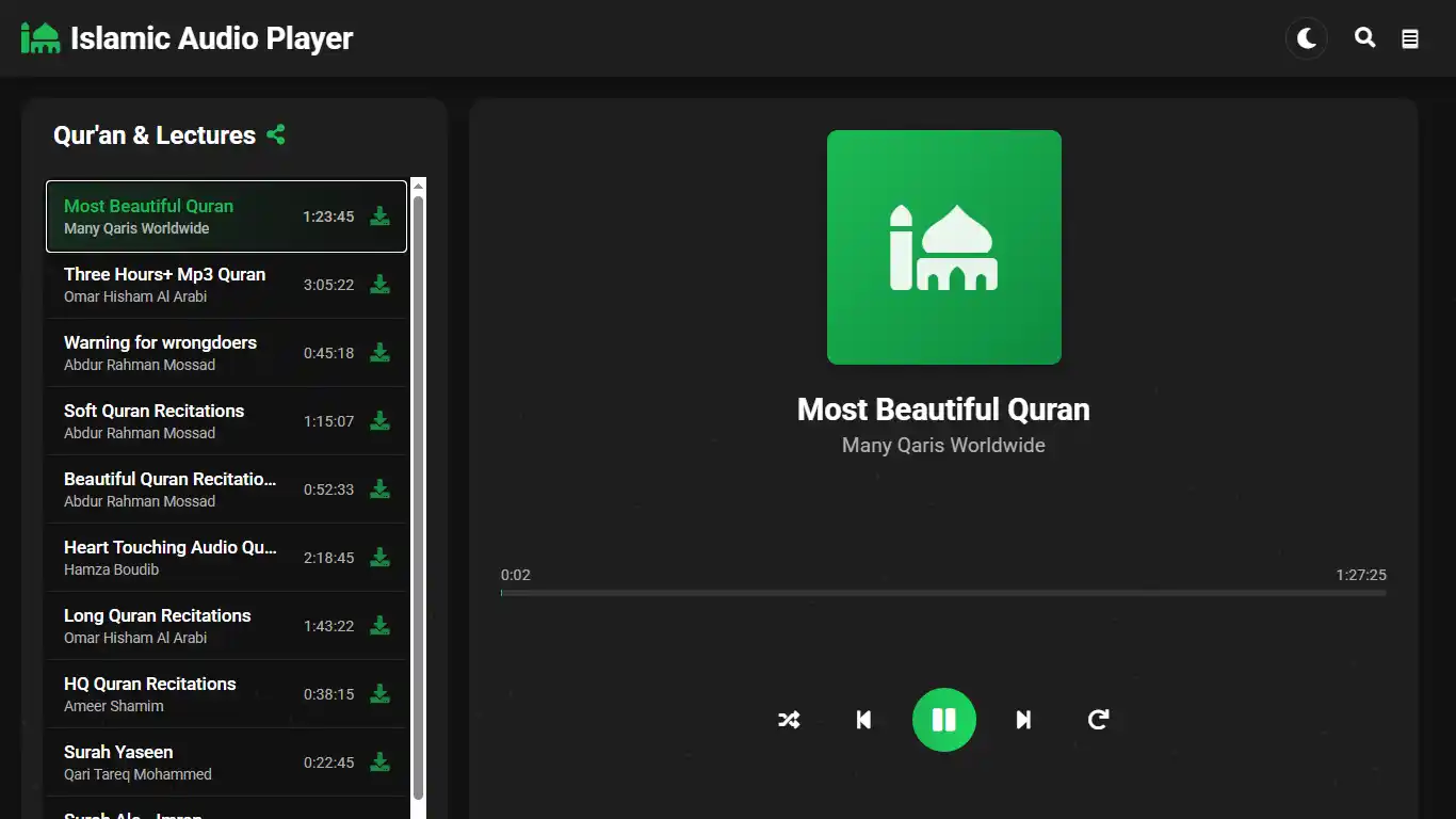 Web Audio Player